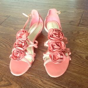 Pink flower sandals